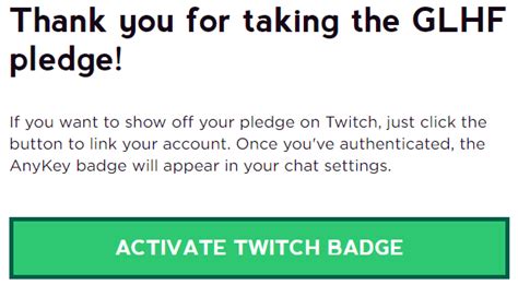 glhf pledge badge twitch|glhf meaning.
